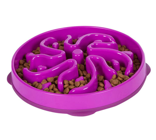 Outward Hound Fun Feeder Slo-Bowl LG Purple