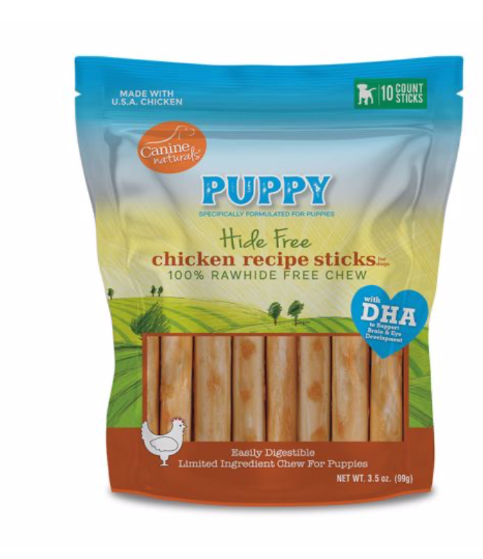 Canine Natural Chick Stick Hide Free Chew Puppy 10Pk
