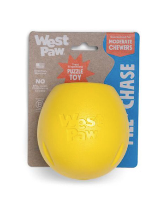 West Paw Rumbl Treat Dispensing Puzzle Toy Dandelion Yellow Large