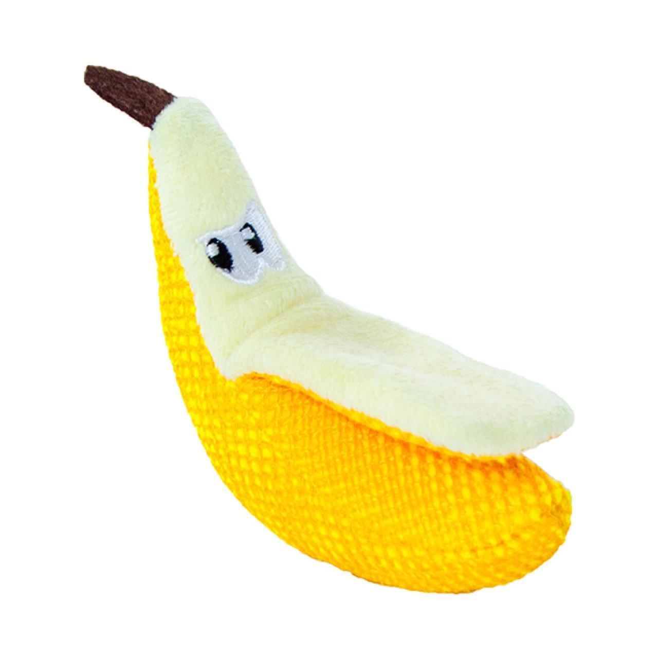 Outward Hound Catstages Dental Banana Catnip Toy Yellow