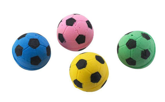 Spot Sponge Soccer Ball Cat Toy 4ct