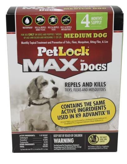 PetLock Max Dog MD 4pk