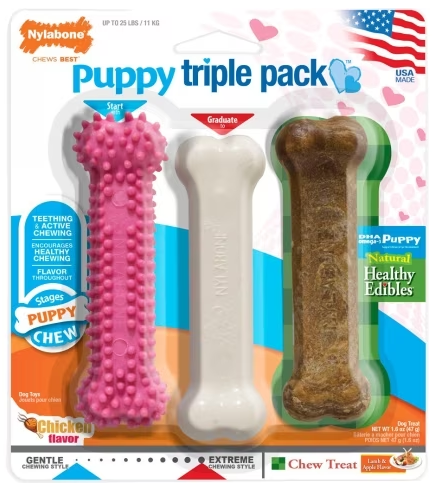 Nylabone Chew Variety Chicken Pink