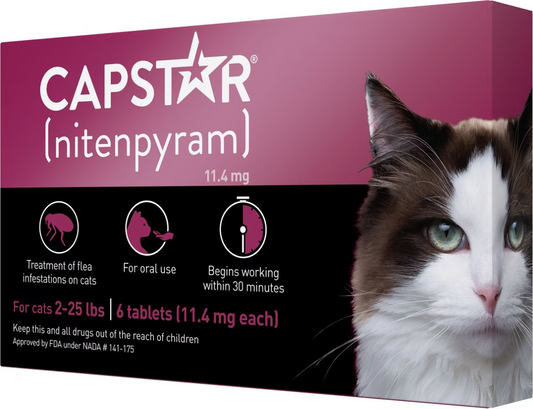 CapStar Flea Tablets Cat 2#-25# 6ct