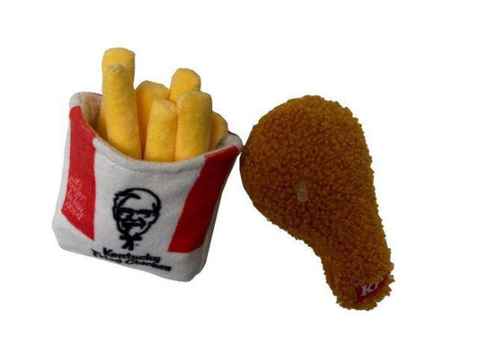 Spot KFC Plush Fries & Drumette Dog Toy 2ct