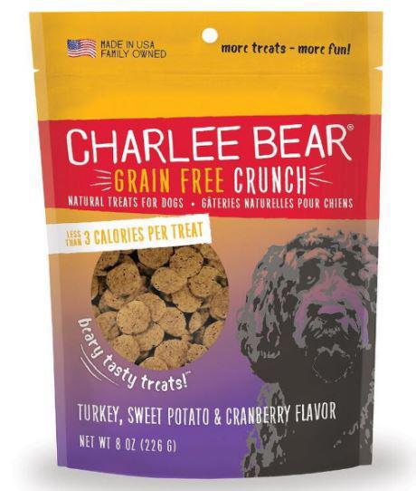 Charlee Bear Crunch Grain Free Turkey Sweet Potato Cranberry Treats 8oz