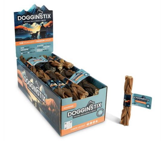 Dogginstix Braided Lamb Collagen 6"