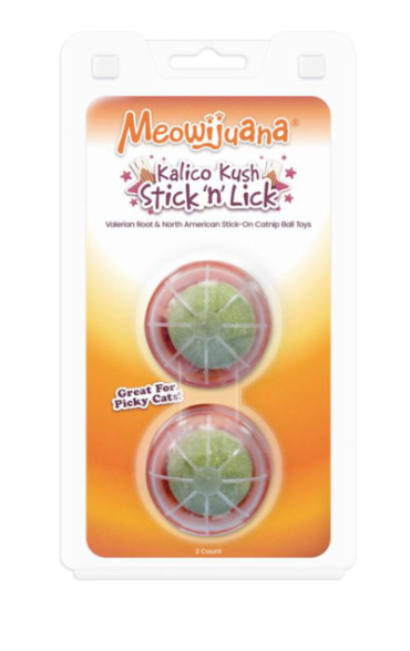 Meowijuana Kalico Kush Stick 'n' Lick Compressed Catnip 2ct