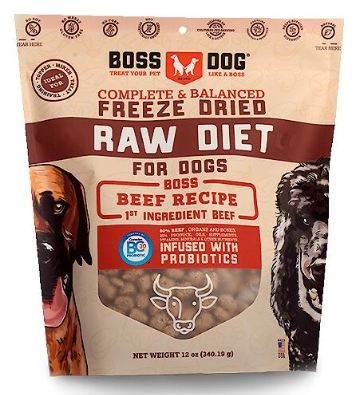 Boss Dog Freeze Dried Beef Nuggets 12z