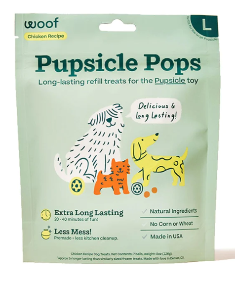 Woof Pupsicle Pops Chicken LG 8z