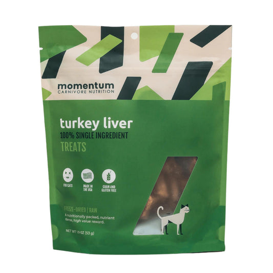 Momentum 3.5oz Dog/Cat Turkey Liver Freeze Dried Treat GF