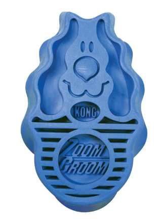 Kong ZoomGroom Rubber Brush Blue LG