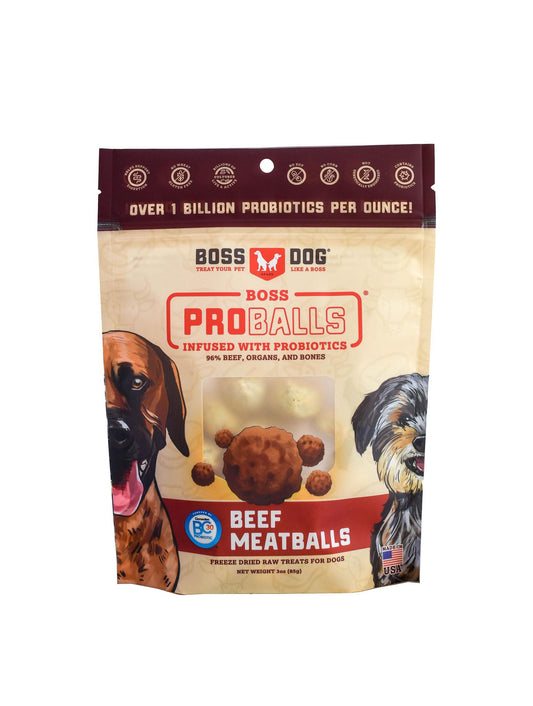 Boss Dog Probiotic Meatball Beef 3z