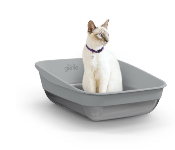 Litter Genie Platinum Stainless Steel Litterbox 23x18x9"
