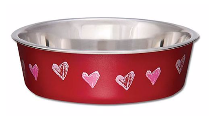 Loving Pets Valentine Red Hearts Bella Bowl XSM