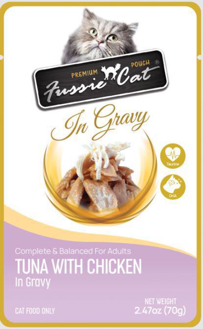 Fussie Cat Pouch Tuna Chicken Gravy 2.47z