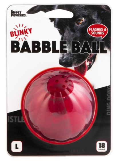 Pet Qwerks Blinky Babble Ball Large