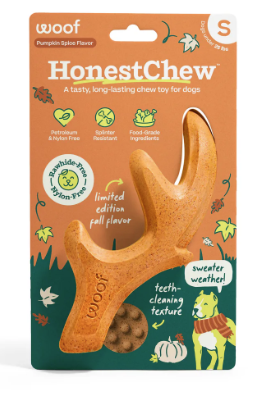 Woof Pumpkin Spice Honest Chew Antler Large