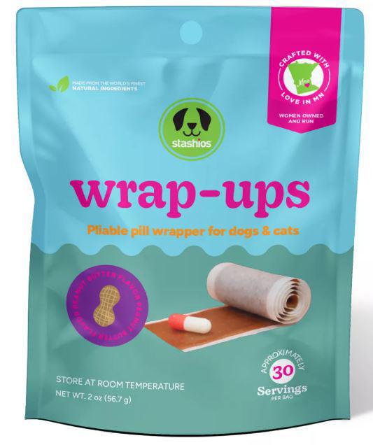 Stashios Dog & Cat Wrap-Ups Peanut Butter 2oz