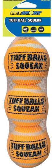 PetSport Tuff Balls Squeak 2.5" 3pk