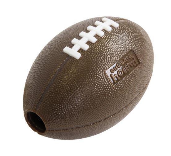 Outward Hound Orbee-Tuff Football Treat-Dispensing Dog Chew Toy, Brown
