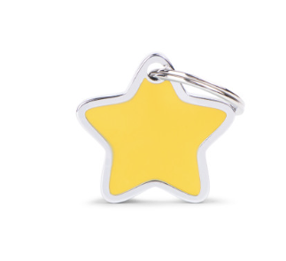 MyFamily Charms Small Yellow Star ID Tag