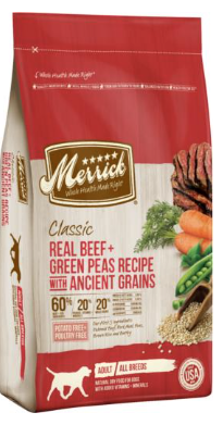 Merrick Classic Healthy Grains Beef & Brown Rice 25#