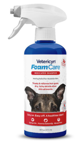 Vetericyn FoamCare Medicated Shampoo 16z