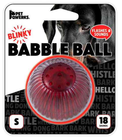 Pet Qwerks Blinky Babble Ball Small