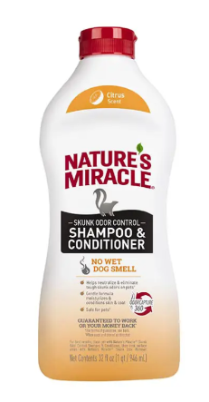 Nature's Miracle Skunk Odor Control Shampoo 32z