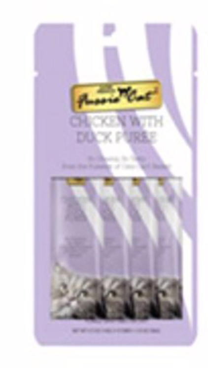 Fussie Cat Chick Duck Puree Treat 0.5oz 4ct
