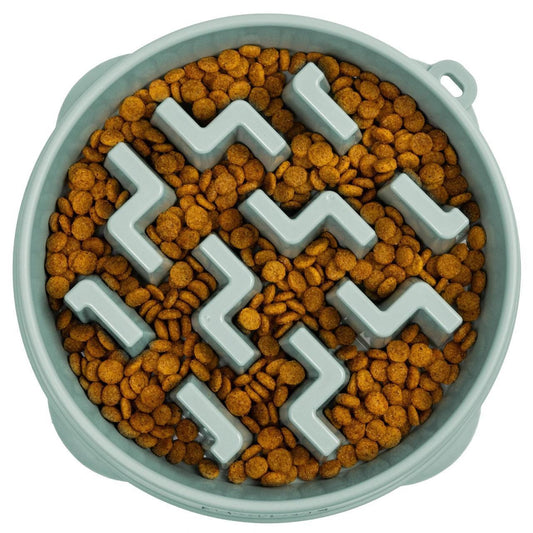 Outward Hound Fun Feeder Notch Slow Feeder Bowl Sage LG