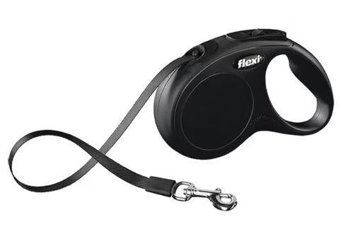 Flexi Retractable Leash SM Black 16'