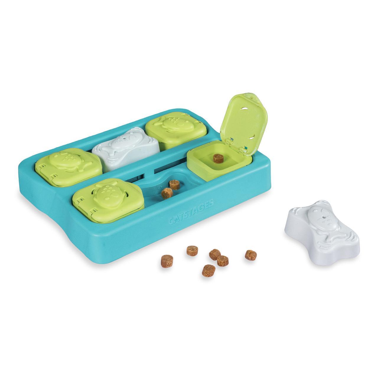 Outward Hound Catstages Kitty Cube Puzzle Game Blue