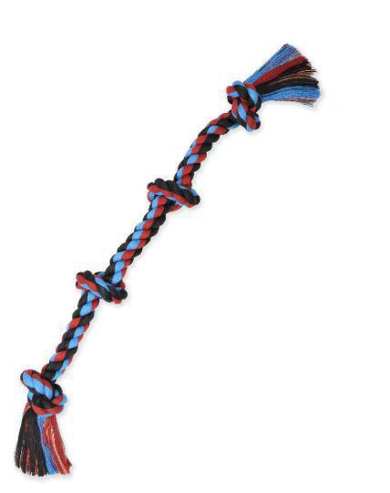 Mammoth X-Large Cottonblend Color 4 Knot Rope Tug 31"