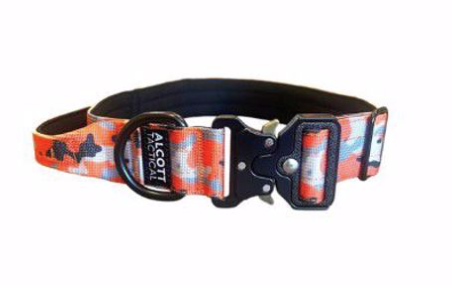Alcott Small Tactical Collar Neon Orange Camo