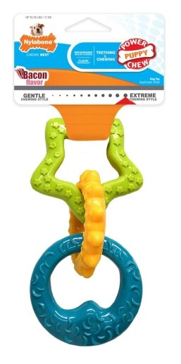 Nylabone Teething Rings Bacon Regular