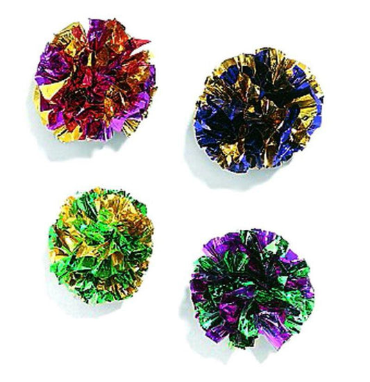 Spot Mylar Ball Cat Toy 4ct