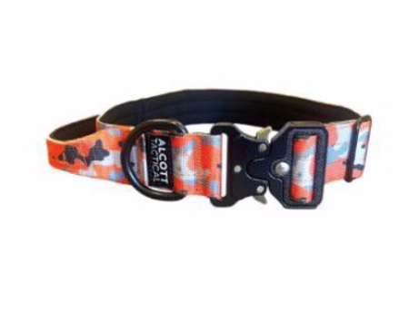 Alcott Solid Tactical Collar Neon Orange Camo XL