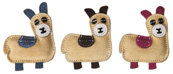 Ethical Pet SPOT Dura-Fused Leather Llama Cat toy Assorted Colors