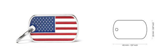 MyFamily Flags USA ID Tag