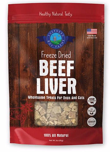 Shepherd Boy Freeze Dried Beef Liver Treats 3oz