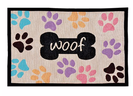 Loving Pets Mat Woof Multi Paws