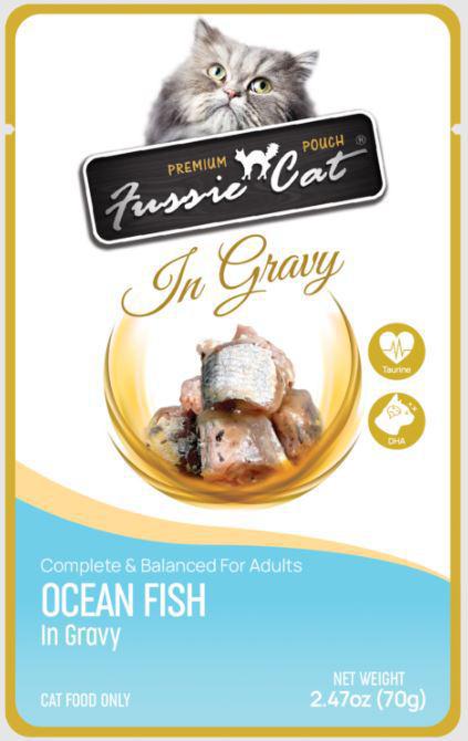 Fussie Cat Pouch Ocean Fish Gravy 2.47z