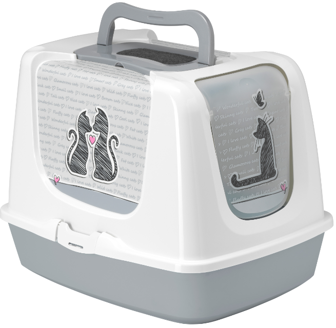 Moderna Cats In Love Closed Litter Box 22.5"