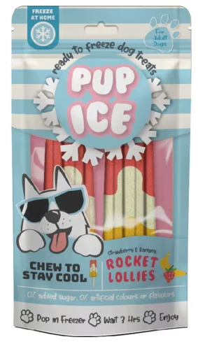 Pup Ice Rocket Lollies Strawberry Banana