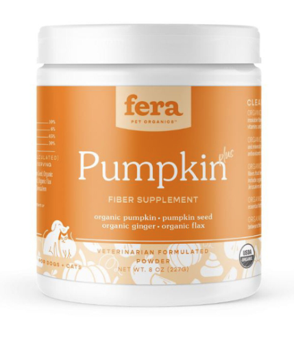 Fera Organic Pumpkin Plus Fiber Support Powder for Dogs & Cats 8oz