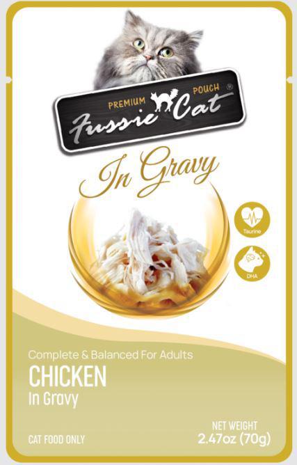 Fussie Cat Pouch Chicken Gravy 2.47z