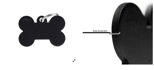 MyFamily Basic Big Aluminum Black Bone ID Tag