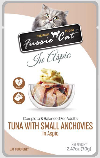 Fussie Cat Pouch Tuna Anchovies Aspic 2.47z